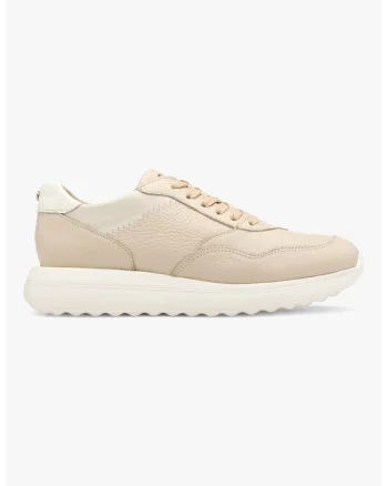 RYLKO, Pantofi sport din piele cu garnitura contrastanta, Bej