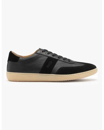 Pantofi din piele cu garnituri din piele intoarsa, Negru/Gri antracit
