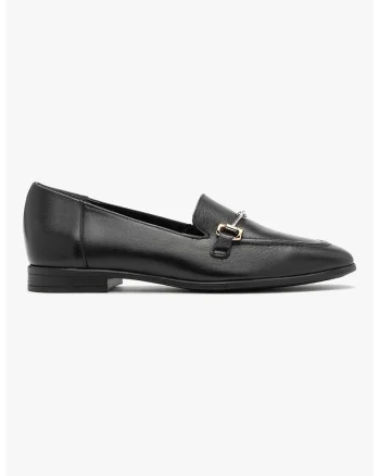 RYLKO, Pantofi loafer din piele cu varf ascutit, Negru
