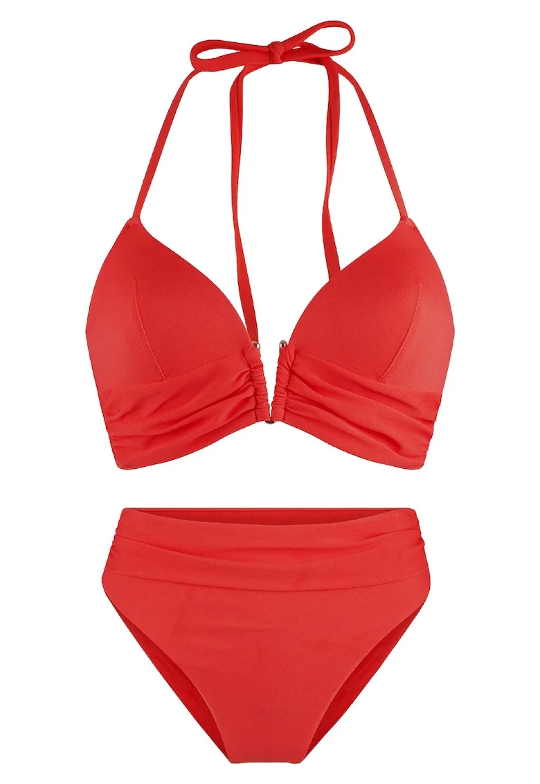 Costum de baie din doua piese, Rosu