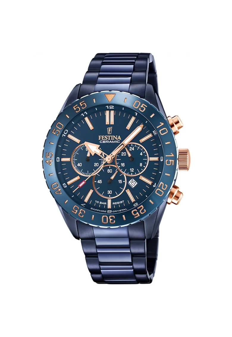 Ceas Barbati  Ceramic Chrono F20578/1 1715499961, Albastru