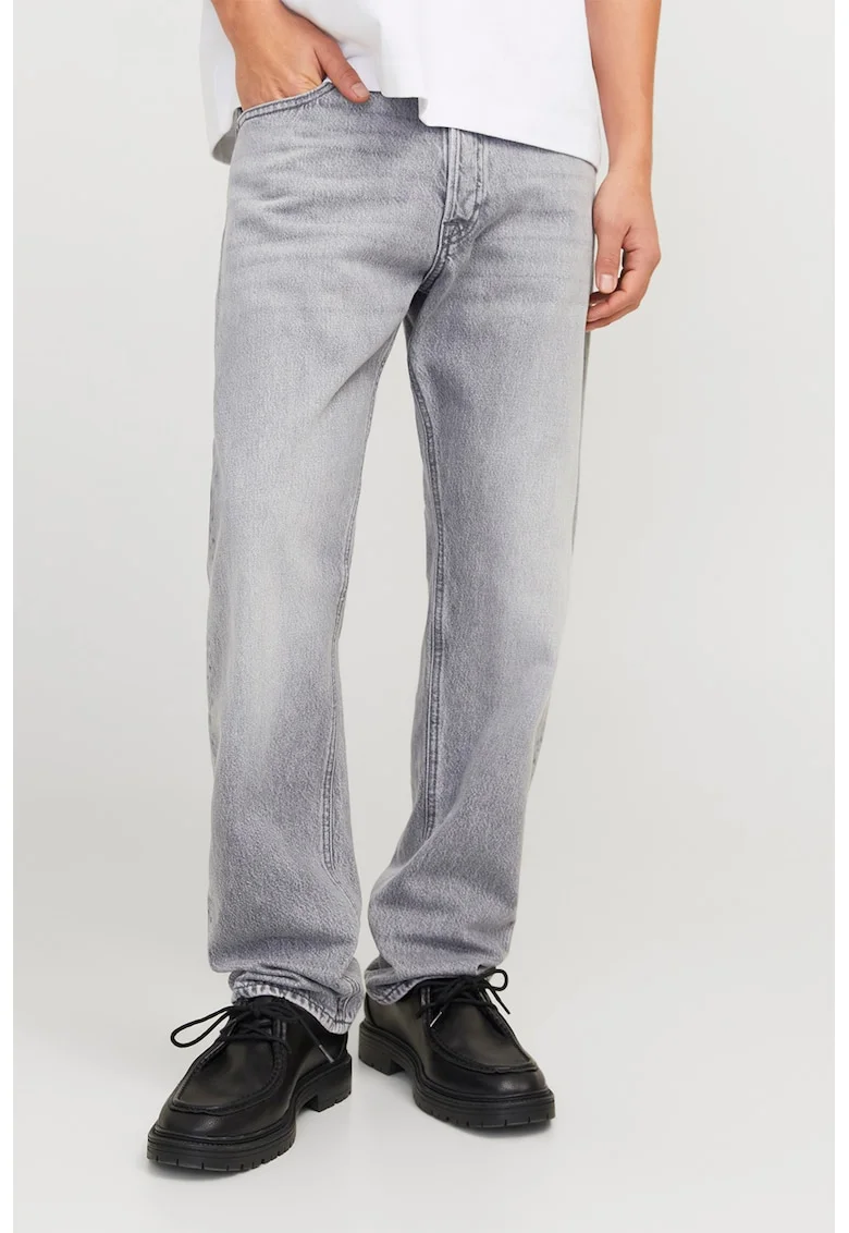 Blugi relaxed fit, Gri deschis