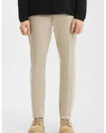 - Pantaloni chino slim fit, Maro nisip