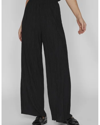 Pantaloni uni cu croiala ampla, Negru