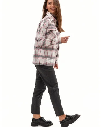 Pantaloni relaxed fit din amestec de bumbac cu talie medie, Gri antracit