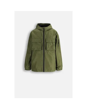 Jacheta parka 2-in-1 cu buzunare multiple, Kaki