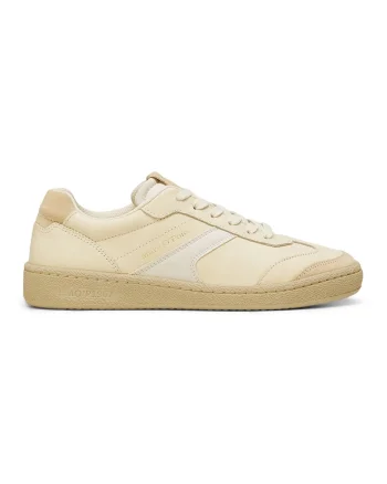 Pantofi sport de piele si piele intoarsa, Bej deschis
