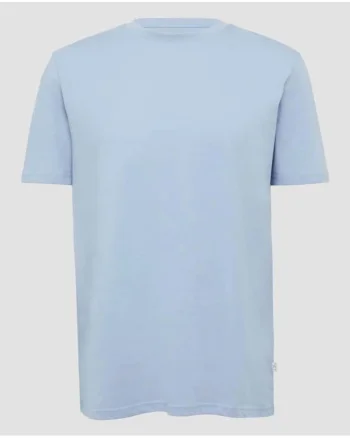 Tricou barbati cu decolteu la baza gatului si croiala Regular fit, Q/S by s.Oliver, Albastru deschis