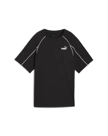 Tricou cu maneci raglan si detaliu logo, Negru