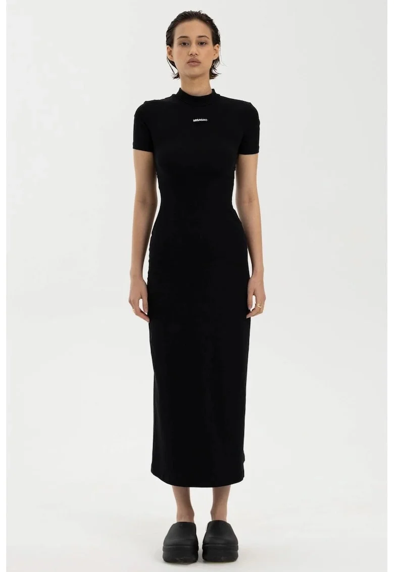 Rochie maxi cu decupaj pe spate, Negru