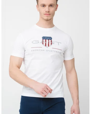 Tricou din bumbac cu model logo, Visiniu/Albastru inchis/Alb optic