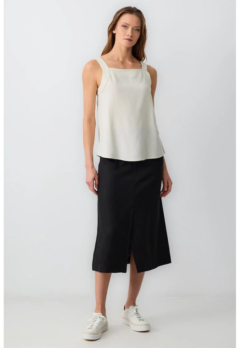 Fusta midi de in, Negru