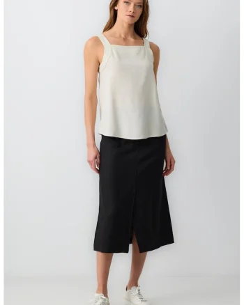 Fusta midi de in, Negru