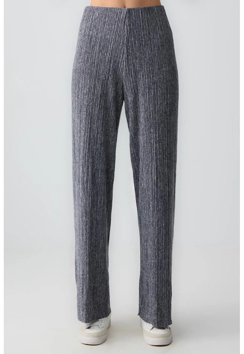 Pantaloni cu croiala ampla, Albastru ultramarin/Alb murdar