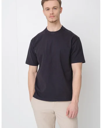 Tricou lejer de bumbac, Negru stins