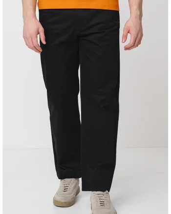 Pantaloni drepti cu talie medie, Negru
