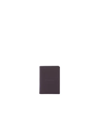 Portofel din piele cu logo, Maro taupe