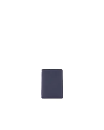 Portofel din piele cu logo, Albastru