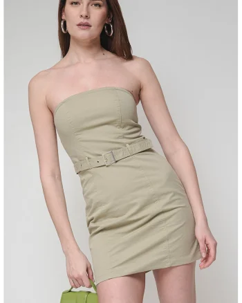 Rochie mini cambrata, Verde sparanghel