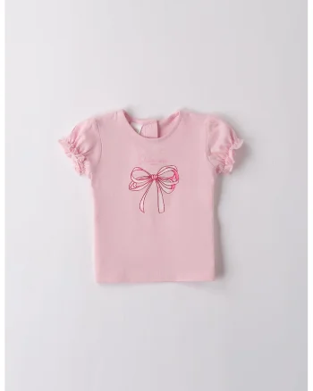 Tricou cu imprimeu grafic, Roz pastel