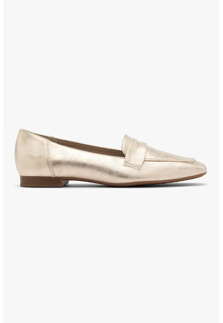 Pantofi loafer din piele Audrey, Auriu