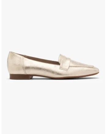 Pantofi loafer din piele Audrey, Auriu