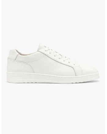 Pantofi sport de piele cu logo, Alb fildes