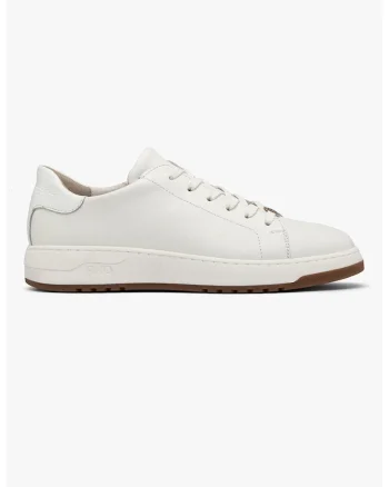 Pantofi sport de piele cu sireturi, Alb fildes