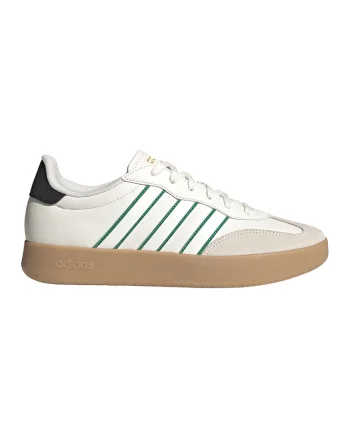 Pantofi sport din piele ecologica cu insertii din piele intoarsa Barreda, Verde/Alb murdar