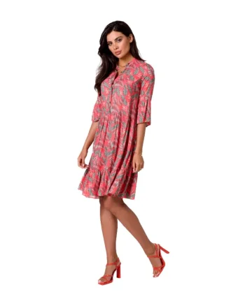 Rochie mini dama,  Isokane, Rosu