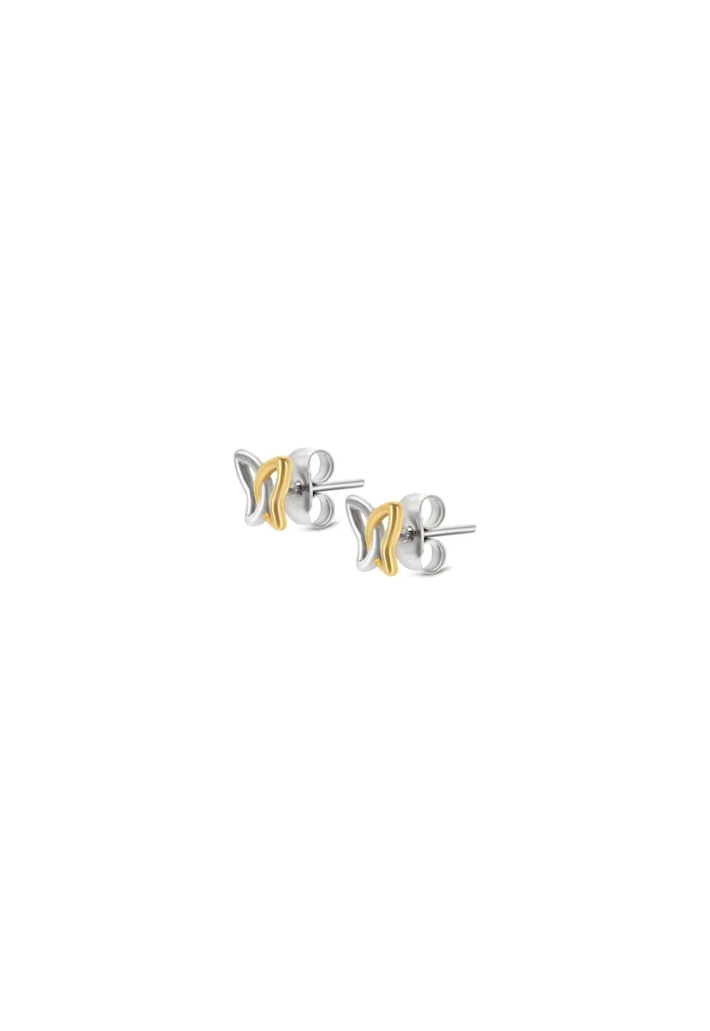 Cercei in forma de fluture placati cu aur de 18k Butterfly