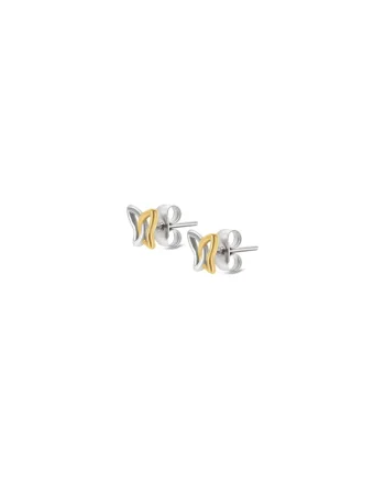 Cercei in forma de fluture placati cu aur de 18k Butterfly