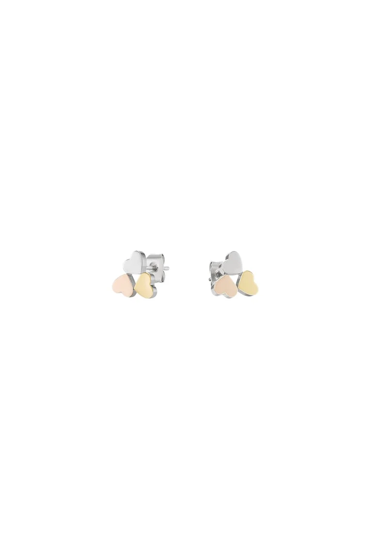 Cercei stud cu inimioare Crazy Heart