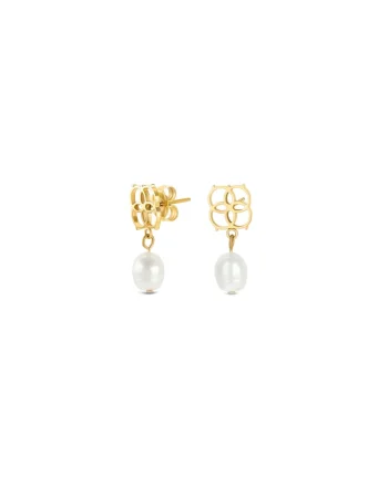 Cercei  Iconic Pearl cu perle, Auriu