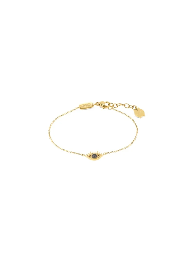 Bratara placata cu aur de 18k  Evil Eye, auriu