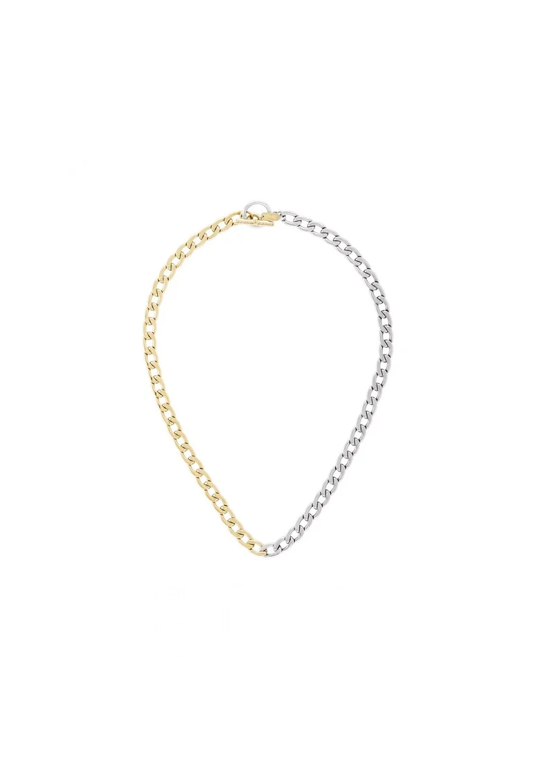 Lant metalic bicolor,  Neckmess Pride, argintiu, auriu