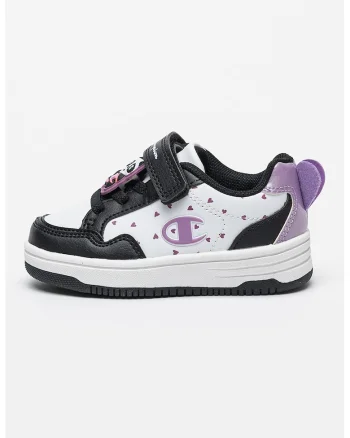 Pantofi sport cu logo Panda TD, Alb/Negru/Roz