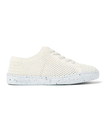 Pantofi sport din plasa cu model uni, Crem