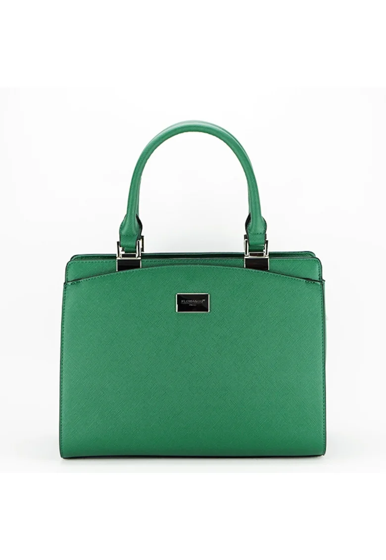 Geanta medie violet Jeffery 13 12544, Verde
