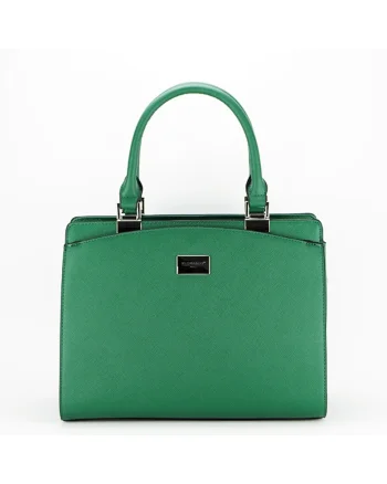 Geanta medie violet Jeffery 13 12544, Verde