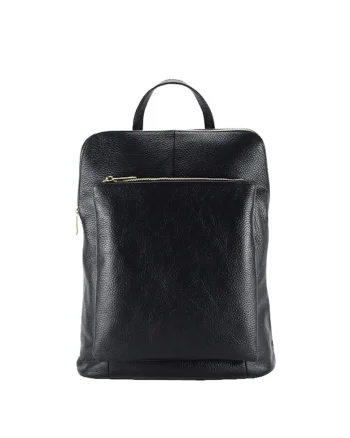 Rucsac din piele naturala 2 in1 negru 1441 123 12151, Negru