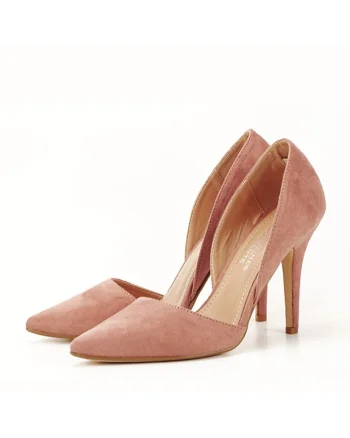 PANTOFI ROZ SOMON DECUPATI ANTONIA 04 3070, Roz