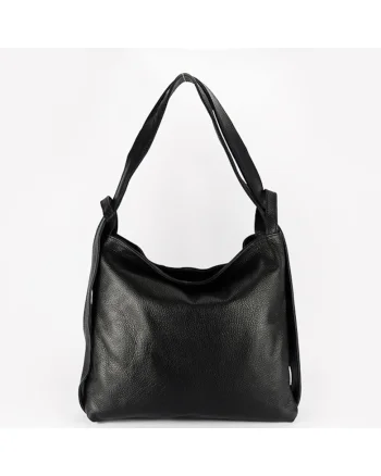 Geanta din piele naturala 2 in 1 negru 8919 132 16265, Negru