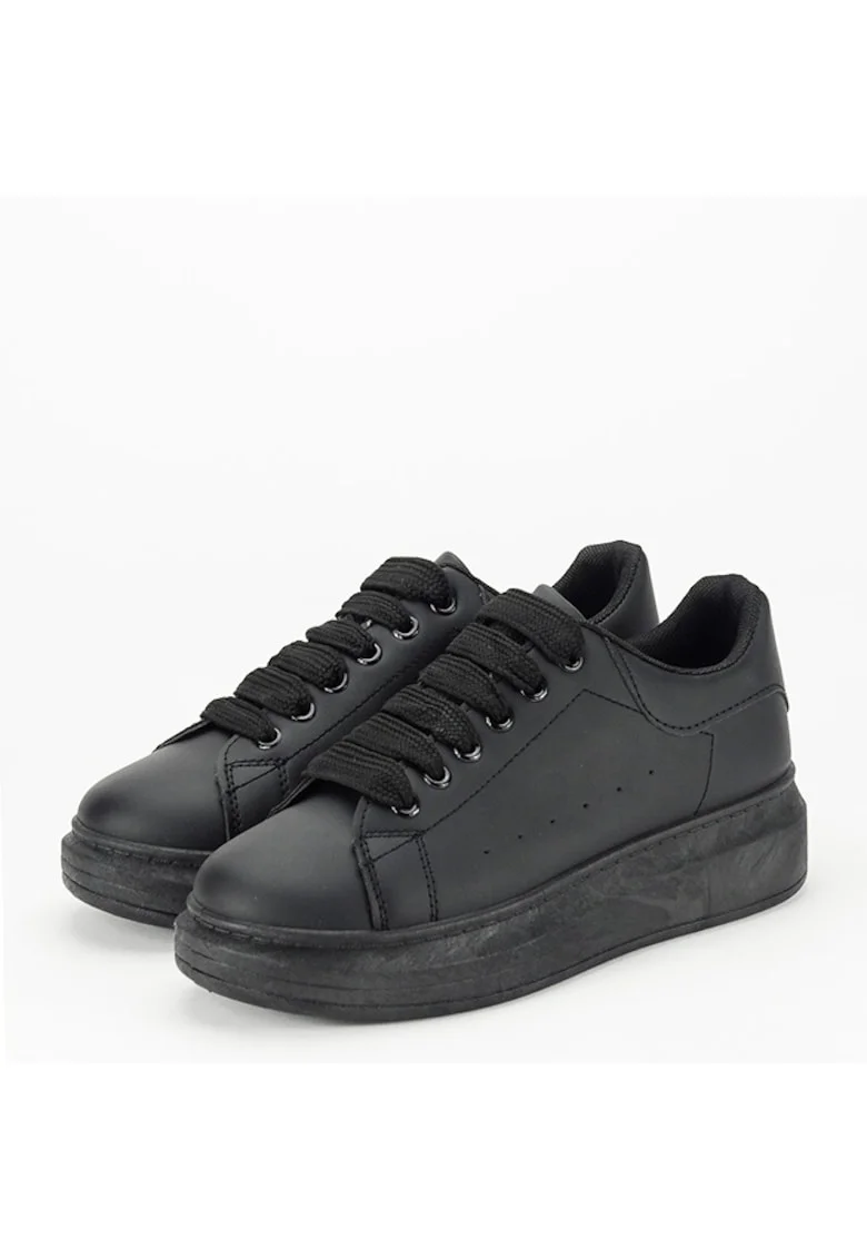 Sneakers negrii cu talpa groasa M-8826 M2 15486, Negru