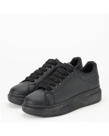 Sneakers negrii cu talpa groasa M-8826 M2 15486, Negru