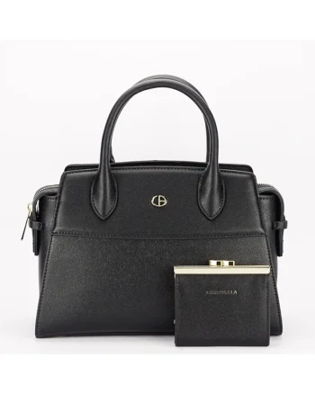 Geanta Premium cu portofel B-CB2427-1 M7, Negru, 20x28x12