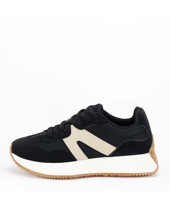 Sneakers negrii cu talpa groasa 8917 M2 15474, Negru