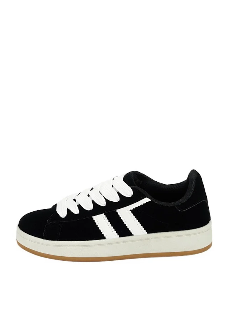 Sneakers negrii cu talpa groasa BM-1101 M2 15480, Negru