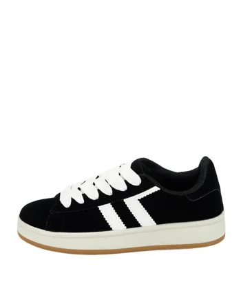 Sneakers negrii cu talpa groasa BM-1101 M2 15480, Negru