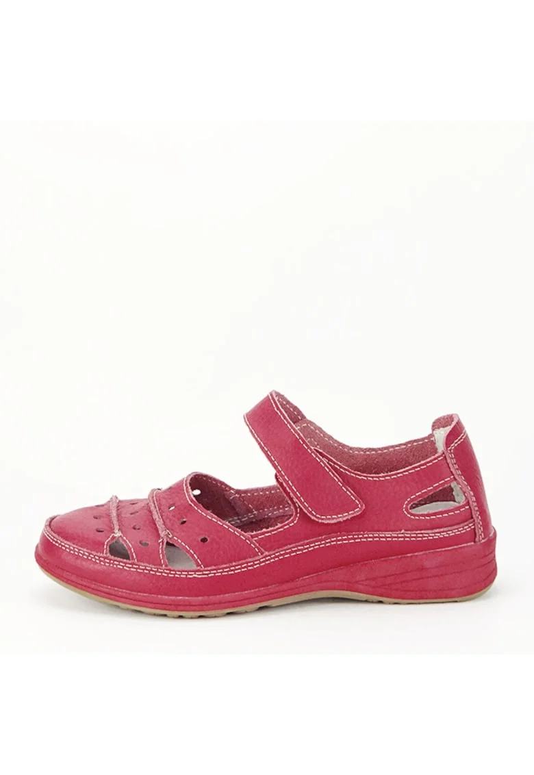 Balerini piele naturala Diana rosii M4 15208, Rosu